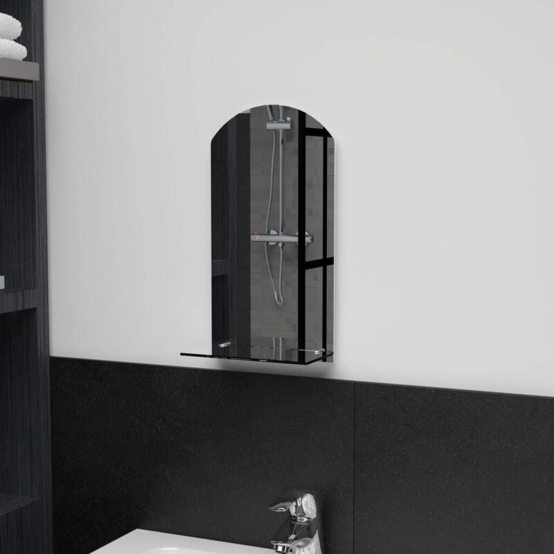 Wandspiegel Mit Ablage, Dekorativer Spiegel Für Badezimmer, Wohnzimmer, Schlafzimmer Oder Ankleidezimmer, 20 X 40 Cm, Sicherheitsglas, 48282