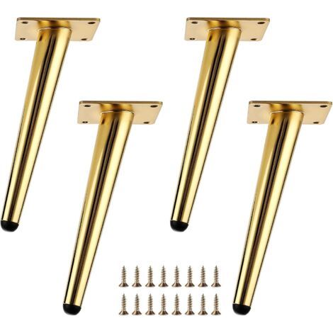 Stück 8 Zoll Lange Metall-möbelbeine, Elegante, Konische Beine Für Sofa Und Couchtisch, Gold