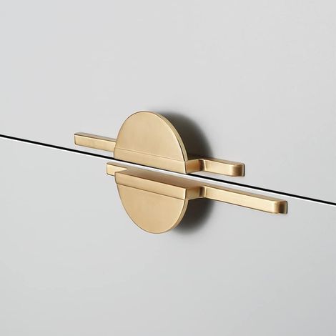 Csparkv – Goldener Möbelgriff, 2 Stück – 64 Mm Mittenabstand – Korrosionsbeständiges, Gebürstetes Aluminium – Für Schränke Und Schubladen