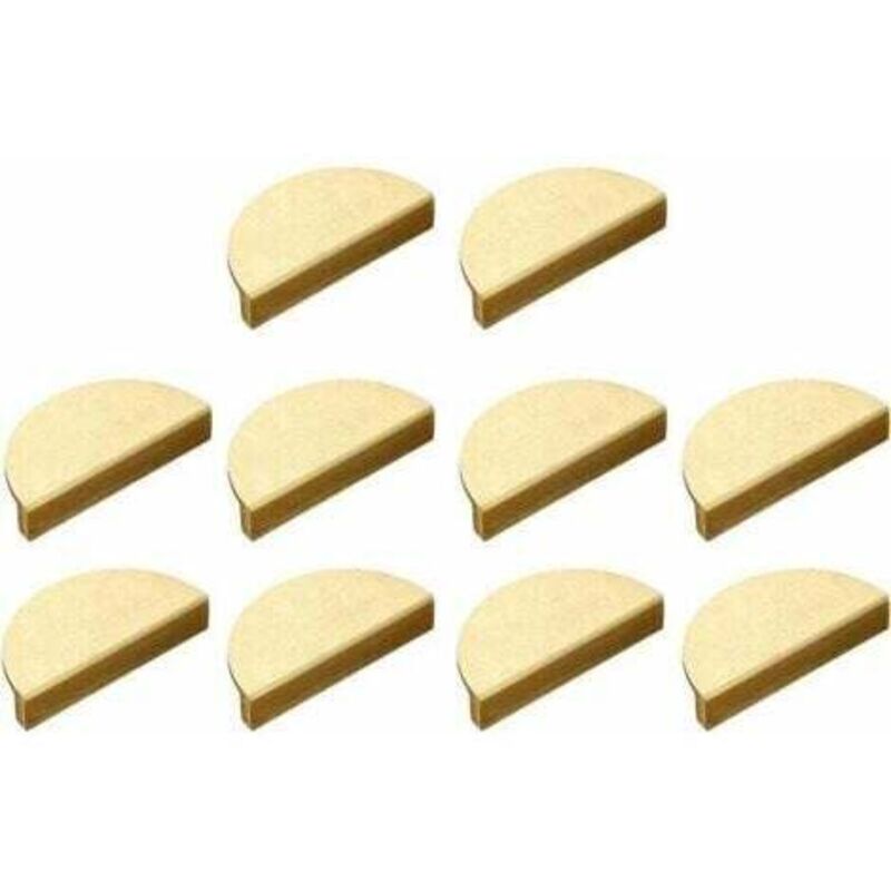 Set Mit 10 Halbmondförmigen Schubladen- Oder Schrankgriffen Aus Gebürstetem Messing, Gold-finish, 10 Cm -- Inhhub