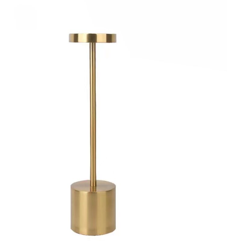 Kabellose Led-tischleuchte, Metall, Usb-aufladbar, 6000 Mah, 2 Helligkeitsstufen, Nachtlicht, Schreibtischlampe, Leselampe Für Restaurant/schlafzimmer/studentenwohnheim (gold)