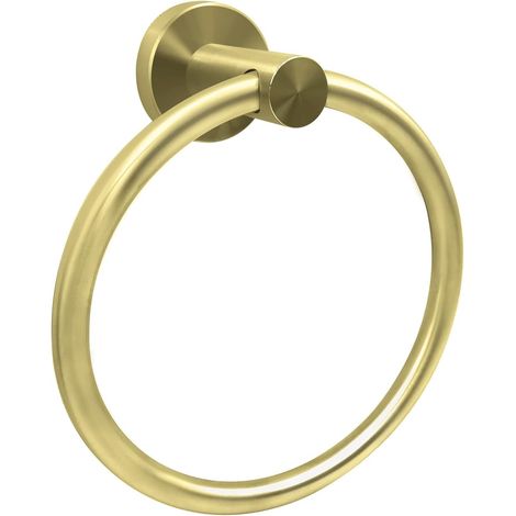 Handtuchring, Edelstahl, Gebürstetes Gold, Rundes Design, 180-grad-wandmontage, Für Badezimmer