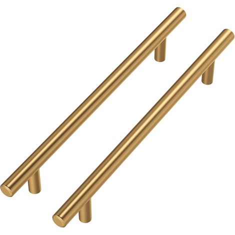 10er-set Möbelgriffe – Gebürstetes Messing – Rostfreier Edelstahl Für Küche, Bad, Schlafzimmer, Büro, Gold, 22,4 X 16 Cm