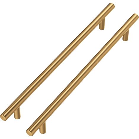 10er-set Möbelgriffe – Schubladengriffe – Gebürsteter Edelstahl In Goldoptik Für Küche Und Schränke, Gold, 27,9 X 19,2 Cm