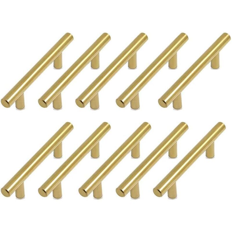 Set Mit 10 Goldenen Möbelgriffen, Goldene Küchengriffe, 96 Mm Edelstahl-mittenabstand