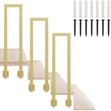 U-förmiges Treppengeländer Goldfarbenes Schmiedeeisengeländer Für Innentreppen Seitlich Montiertes Außentreppengeländer, Geländerset Für Dachboden Oder Villenflur (50 Cm)