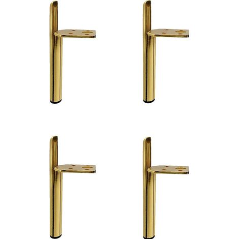 Ein Set Aus 4 Metallfüßen, 13 Cm/5,12 Zoll Große Eisenfüße, Möbelfüße, Austauschbar, Moderner Stil, Geeignet Für Sofas, Couchtische, Tv-ständer Und Andere Möbel (gold).