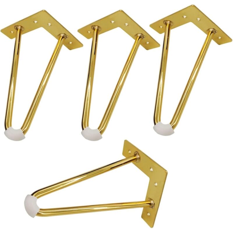 Möbelfüße, 20 Cm, Vergoldet, Für Couchtische, Niedrige Schränke, Tv-möbel, Metall-möbelfüße Im Industriestil, 4er-set