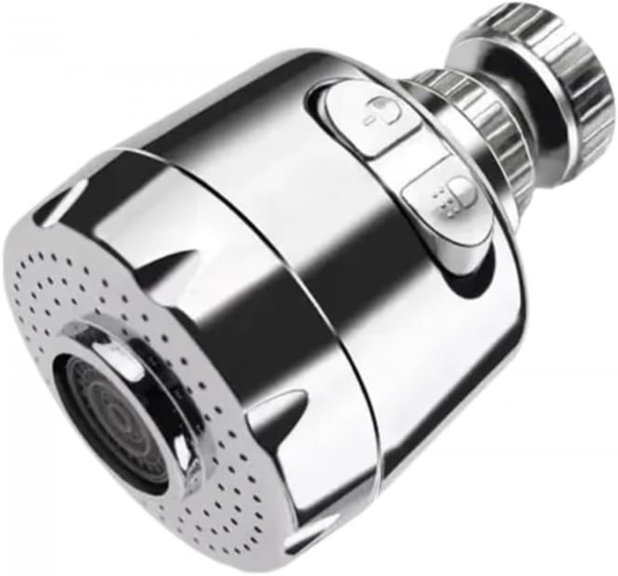 Wasserhahn-luftsprudler, 360° Schwenkbarer Wasserhahn-luftsprudler, 2 Modi, Silber (kurze Ausführung)