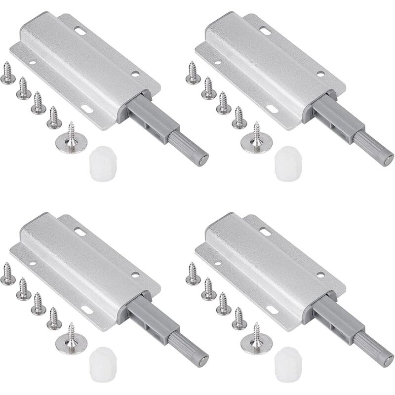 4-teiliger Magnetverschluss Für Türöffner Mit Druckknopf, Magnet Für Türöffner Mit Druckknopf, Magnetischer Türschließer Mit Druckknopf (silber) - Fei Yu
