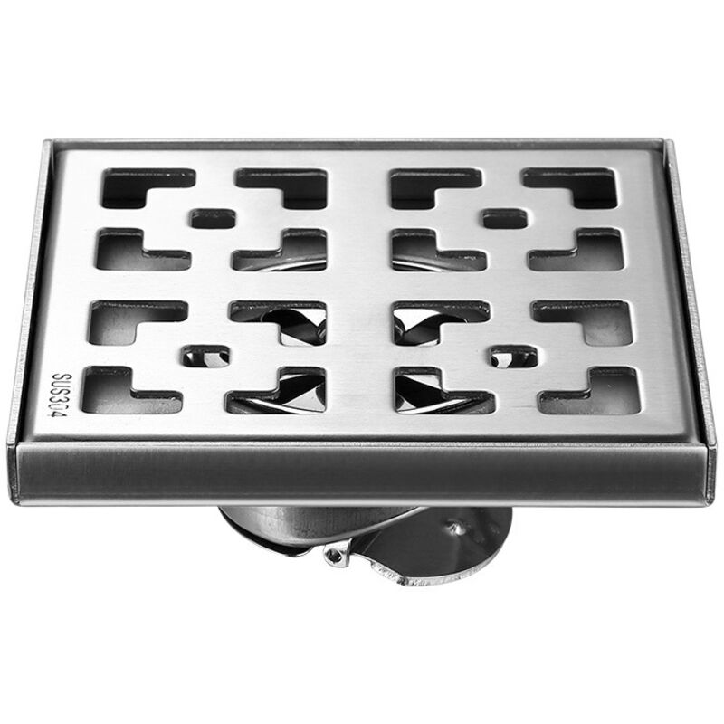 Bodenablauf Für Den Außenbereich, Bodenablauf Und Duschablauf, Bodenablauf Mit Duftstopp Und Haarsieb, Silber 1010 Cm
