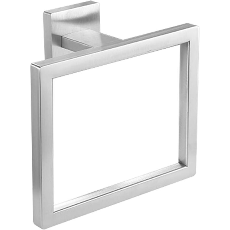 Quadratischer Handtuchring Für Badezimmer, Wandmontierter Handtuchhalter Für Bad Und Dusche, Silber