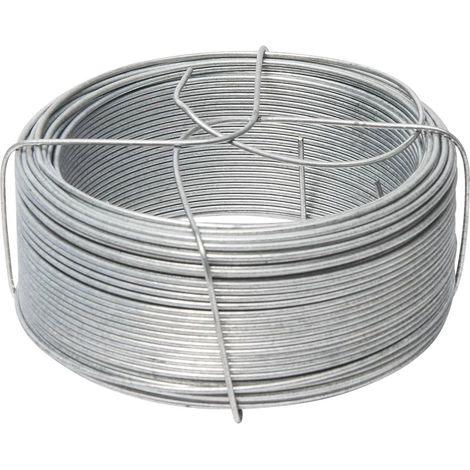 - Verzinkter Draht - 50-m-spule - Pflanzenstütze Und Diverse Reparaturen - Gartenarbeit Und Heimwerkerbedarf - Silber - 0,9 Mm X 50 M