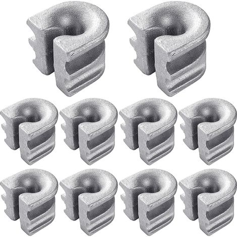 10 - Ösenhülse - Trimmerkopf - Robustes Aluminium - Für Freischneider Fs44, Fs55, Fs80, Fs90, Fs130 - Silber