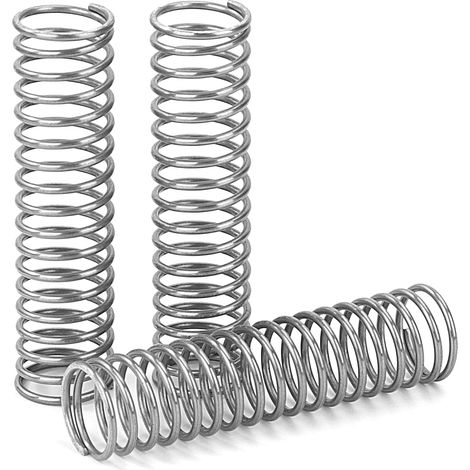 10 Stück – Druckfedern – Edelstahl – Hohe Festigkeit Und Elastizität – Für Mechaniker Und Heimwerker – Silber – 1,1 X 13 X 50 Cm