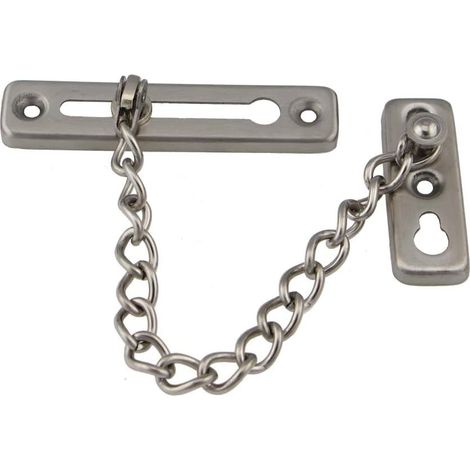 Türkette – Edelstahl 304 – Sicherheitssystem Für Wohngebäude – Satinierte Oberfläche – Silber – 20 X 6 Cm