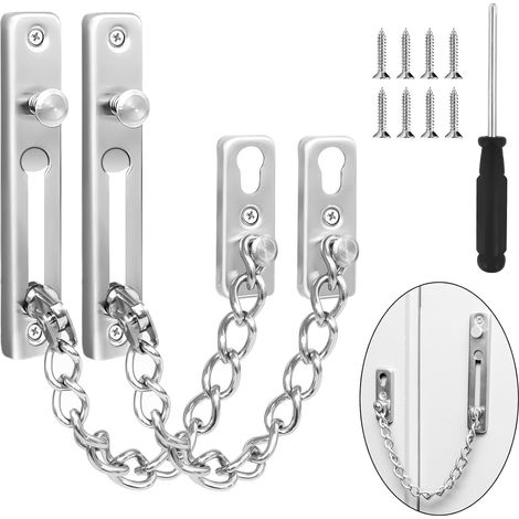 Stück – Türkette – Schlosszubehör – Innensicherung Für Hotel Und Zuhause – Silber – 15 X 5 Cm