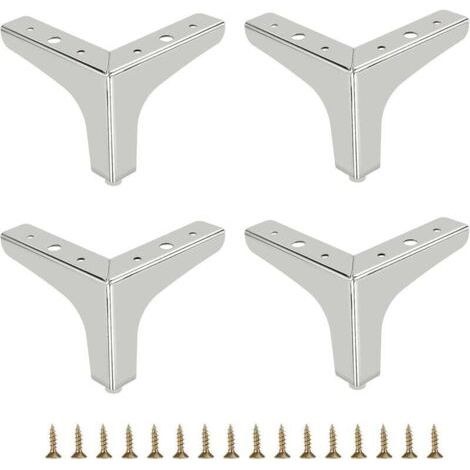 10 Cm Hohe Sofabeine Aus Metall, 4 Stück, Moderne Möbelbeine, Sofabeine, Möbelfüße, Ersatzbeine Für Tv-ständer, Sofas Und Kleiderschränke, Silberfarben