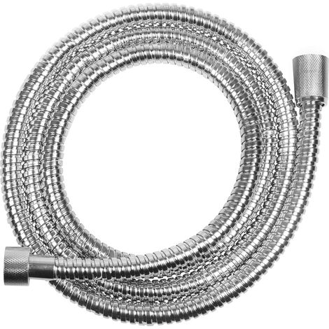 - Duschschlauch - Edelstahl - Chrom-finish - Beständig Gegen 5 Bar Und 50 Kg - Für Wasserhahn Und Wandhalterung - Silber - 175 X 0,8 Cm