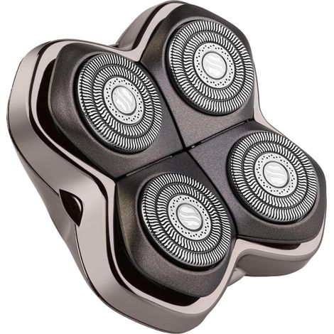 - Elektrorasierer - Scherkopf - 360° Bewegliche Klingen - Schneller Und Präziser Schnitt - Für Männer Und Glatzen - Silber - 15 X 8 Cm