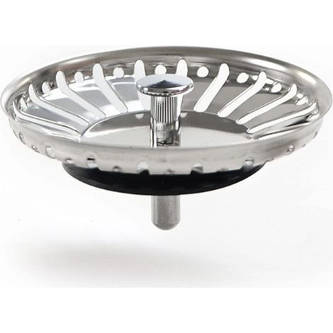 - Spülbeckenstöpsel - Beckenfilter - Edelstahl - Wabenförmiges Design - Anti-schmutz - Für Küche Und Bad - Silber - 8,4 Cm
