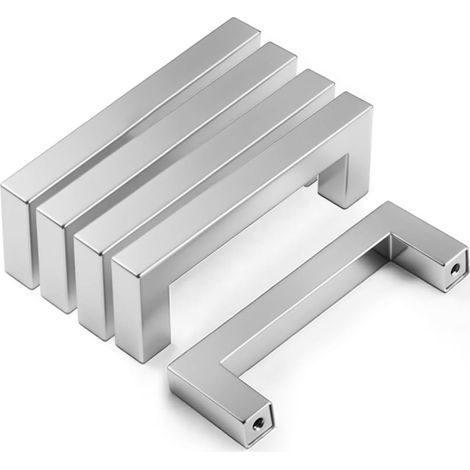 Stück – Möbelgriff – Schubladengriff – Korrosionsbeständiger Edelstahl 304 Für Küche Und Schränke, Silber, 6,4 Cm