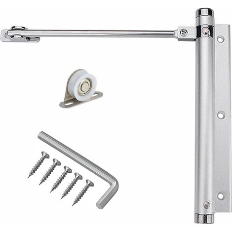 Türschließer – Aluminiumlegierung – Verstellbar Bis 45 Kg – Öffnungswinkel 150° – Für Innen- Und Außentüren – Silber – Einfache Montage