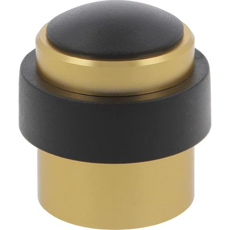 Türstopper – Bodenmontage – Gebürstetes Nickel-aluminium – Stoßfest – Rutschfeste Gummierung – Geeignet Für Alle Bodenbeläge Im Innenbereich – Silber – 30 X 36 Mm