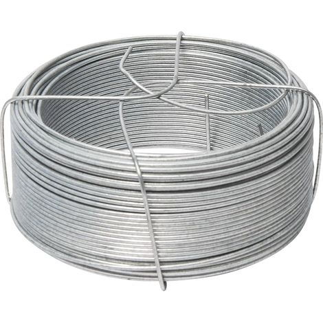 1 - Verzinkter Draht - 50-m-spule - Pflanzenstütze Und Reparaturen - Gartenarbeit Und Heimwerkerbedarf - Silber - 50 M X 1,5 Mm