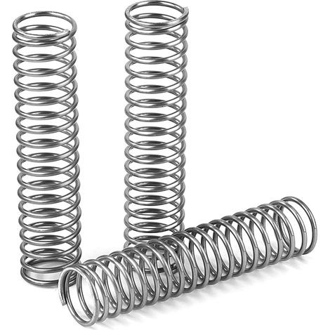 10 Stück – Druckfedern – Edelstahl – Hohe Festigkeit Und Elastizität – Für Mechaniker Und Heimwerker – Silber – 1,1 X 10 X 55 Cm