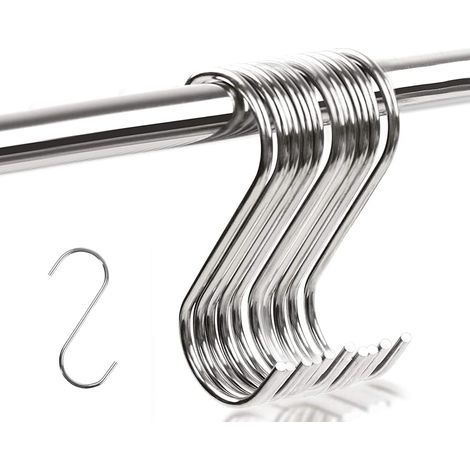 10 - S-haken - Edelstahl - Multifunktionaler Hängehaken Für Küche Und Bad - Silber - 5,5 X 4 Cm