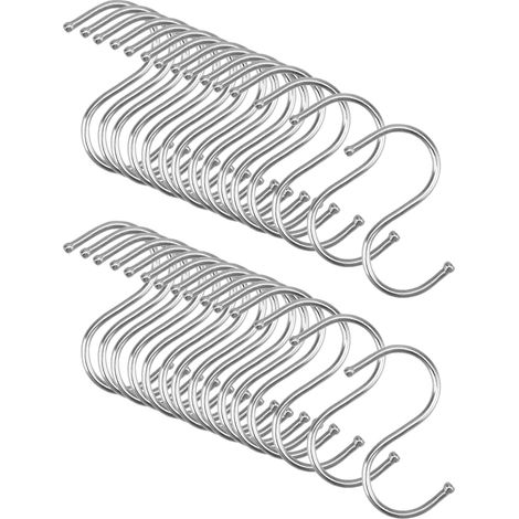 30 Stück – S-haken – Edelstahl – Zum Aufhängen Von Küchenutensilien Und Pflanzen – Für Küche, Bad Und Garage – Silber – 6,5 Cm
