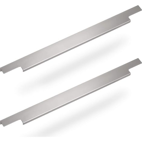 2er-set – Möbelgriff – Schrankgriff – Verdeckte Montage – Aluminium Matt Verchromt – Für Küche Und Wohnzimmer – Silber – 145 X 36 X 18 Cm