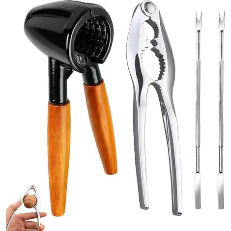 - Nussknacker - Nussnadel - Edelstahl - Für Nüsse Und Schalentiere - Silberfarben - Standardgröße