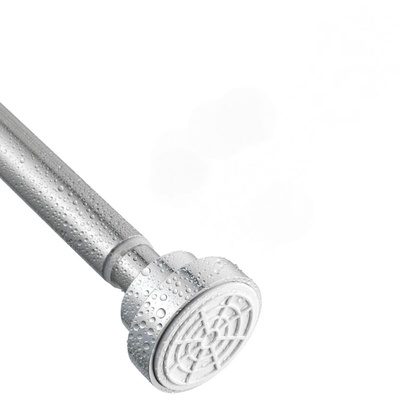 Einziehbare Duschvorhangstange, Kein Bohren Erforderlich, Geeignet Für Badezimmer, Fenster, Kleiderschrank, 85–140 Cm, Silber