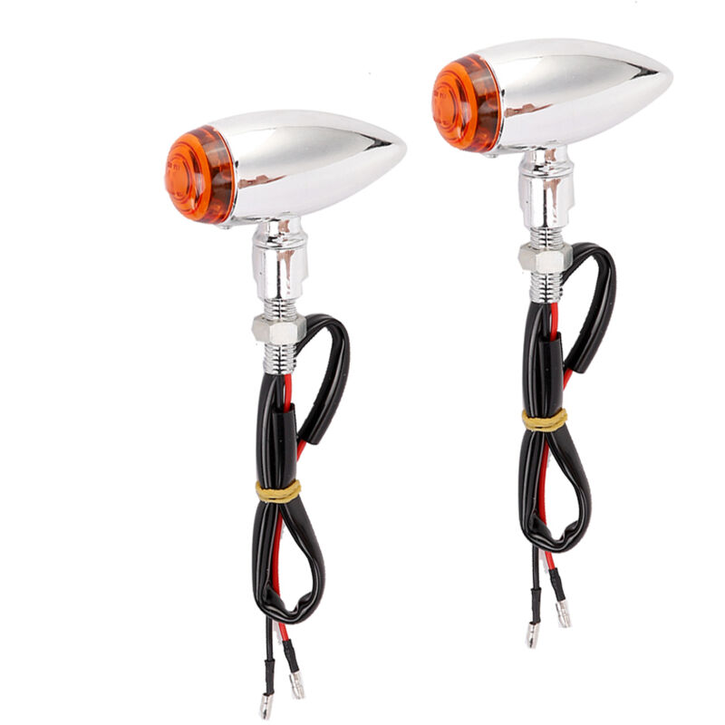 Qiilu 2er-pack Motorrad-blinkerbirnen (silbergelbes Gehäuse) E8e653.