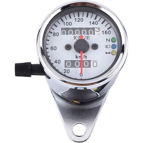 Universeller Motorrad-kilometerzähler, Geschwindigkeitsmesser, Km/h-anzeige, Silber