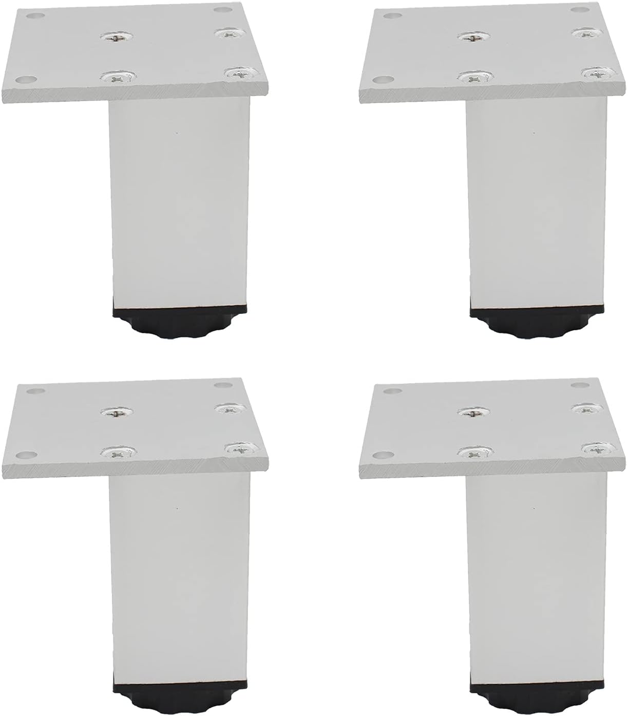 Verstellbare Möbelfüße Aus Aluminium, 4er-set, Für Möbel, Sofas Und Tische, Silberfarben, 8 Cm (verstellbereich 80-98 Mm)