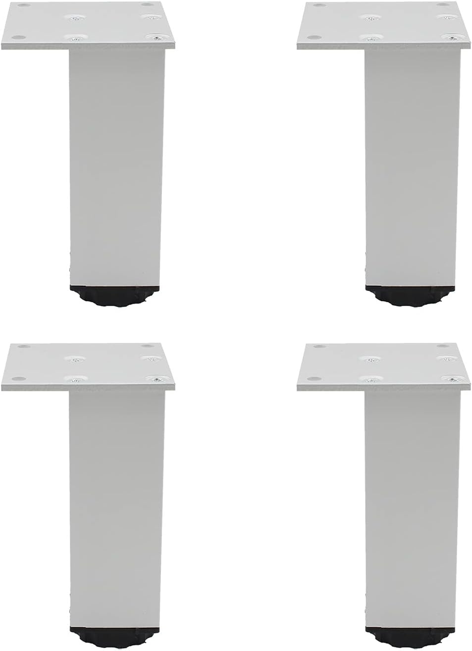Verstellbare Aluminium-möbelfüße, 4er-set, Für Möbel, Sofas Und Tische, Silber, 10 Cm (verstellbereich 100-118 Mm)