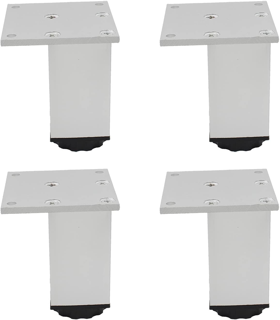 Verstellbare Möbelfüße Aus Aluminium, 4er-set, Für Möbel, Sofas Und Tische, Silberfarben, 6 Cm (verstellbereich 60-78 Mm)