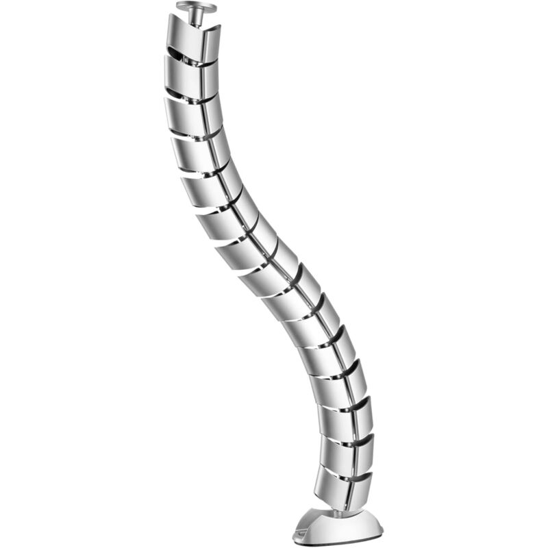 Kabelmanagement-set, Flexibler Und Verstellbarer Kabelorganizer Für Den Schreibtisch, Silber, 1 Stück (oval, 74,5 Cm)