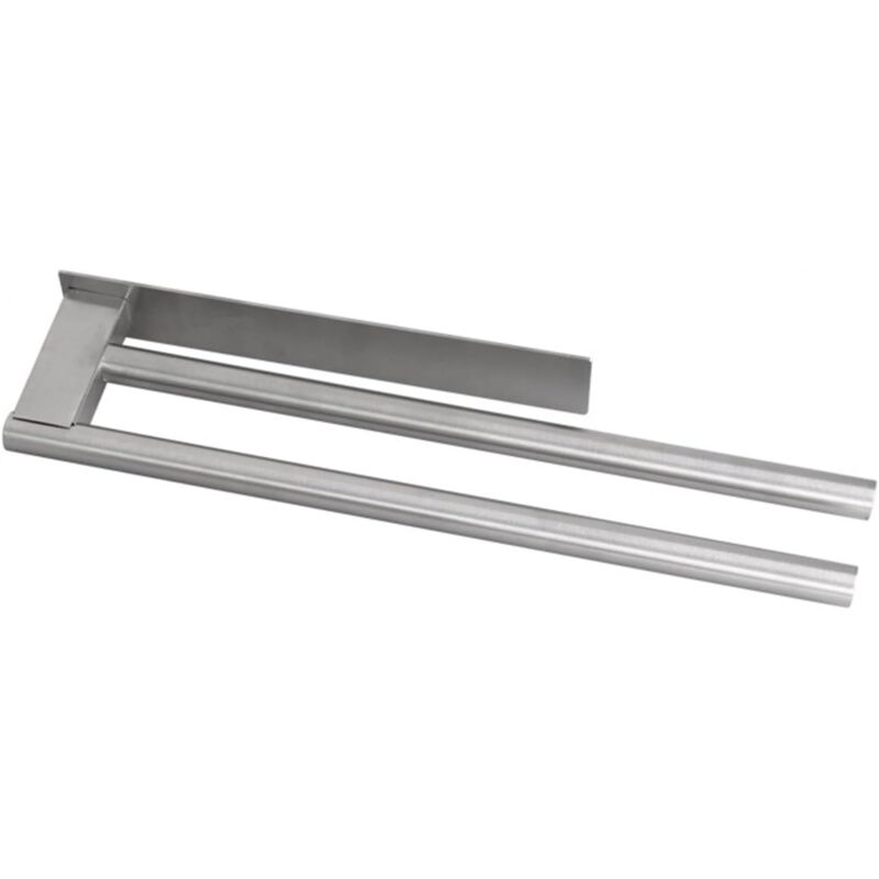 Doppelarm-handtuchhalter, Badezimmer-handtuchhalter, Selbstklebender Wandhandtuchhalter, 39 Cm, Silber