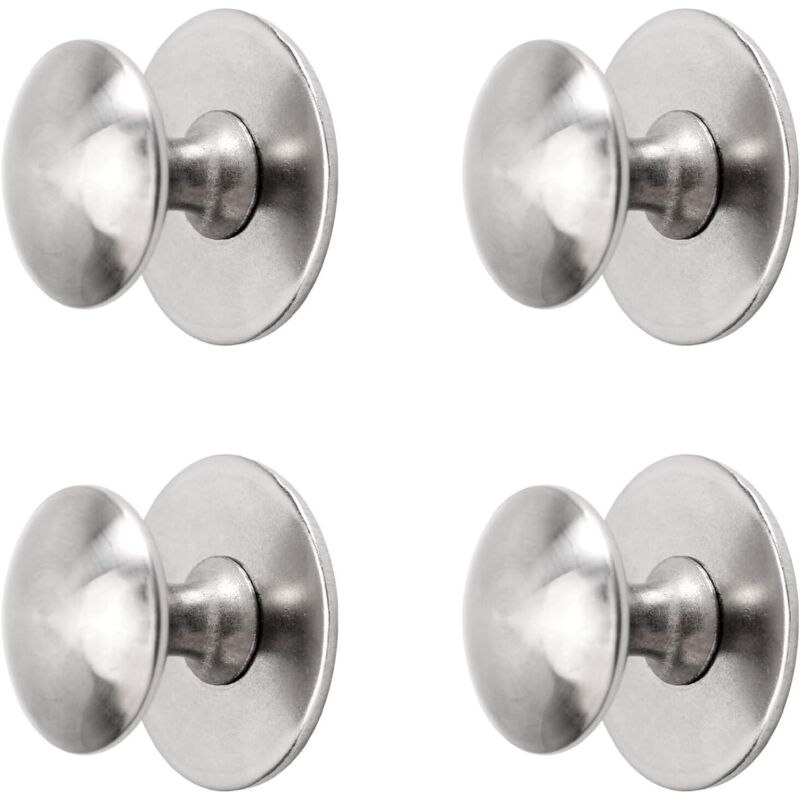 Selbstklebende Schrankknöpfe, Selbstklebende Küchenschrankknöpfe, Schubladengriffe, 4 Stück (gebürstetes Silber)