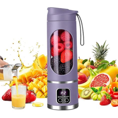 Standmixer, 450 Ml, 12 Klingen, Led-display, Usb-c-anschluss, Für Smoothies, Säfte Und Milchshakes