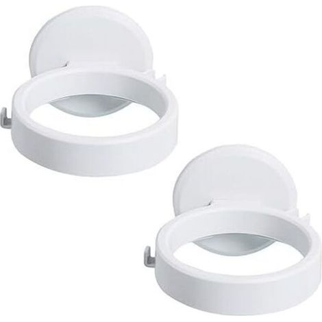 9,5 X 2,5 Cm, 2-teiliger Haartrocknerhalter, Trocknerständer, Trocknerhalterung, Selbstklebende Halterung Ohne Bohren, Wandhalterung – Weiß