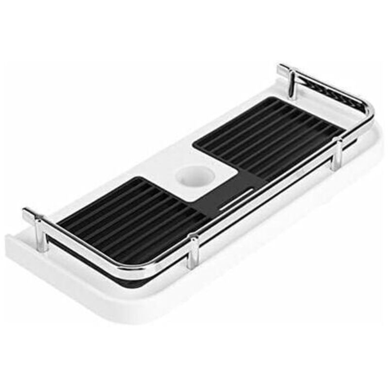 Bohrfreie Duschablage Für Duschstangen, Verstellbare Duschstangenablage, Badezimmer-organizer Für Shampoo Für 22–25 Mm Stangen