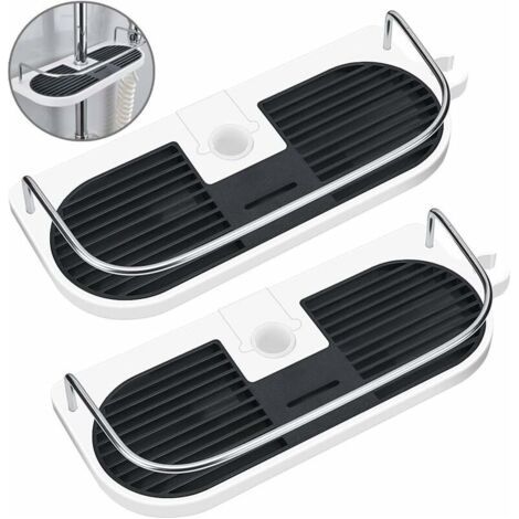 Stück Duschablage Ohne Bohren Für Duschstangen - Badezimmer-organizer-halter Für Shampoo, Passend Für 19 Mm - 25 Mm Stange (32 X 125,5 Cm)