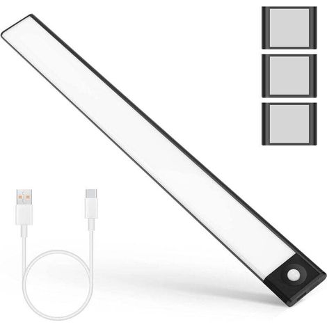 Ulisem 72 Led-schrankleuchte, Kabellose Led-streifenleuchte, Usb-wiederaufladbares Induktions-nachtlicht, Kleiderschrankleuchte Mit Bewegungssensor Für Nachttisch, Küche, Regale, Schränke, Flur Usw.