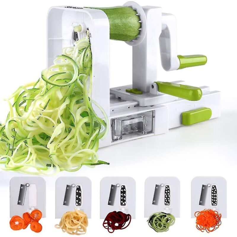 Crea Spiralschneider Mit 4 Klingen, Faltbar, Für Gemüse, Zucchini, Nudeln, Vegetarische Pasta Und Spaghetti