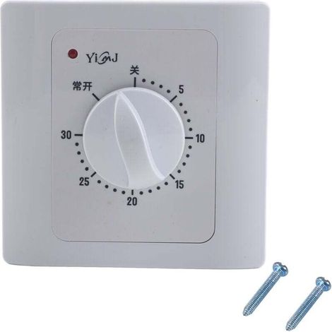 Ulisemprise Mechanischer Digitaler Timer Für Den Innenbereich, 30-minuten-countdown-timer Mit Schalter Für Zuhause, 220 V Wechselstrom, 10 A, Weiß
